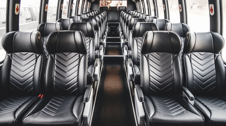 55 passenger charter bus inside san angelo