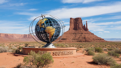 destination globe of the great southwest