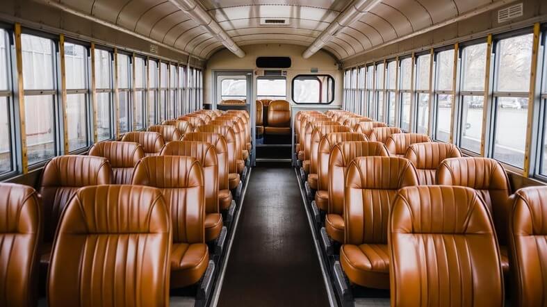 school bus rental interior abilene